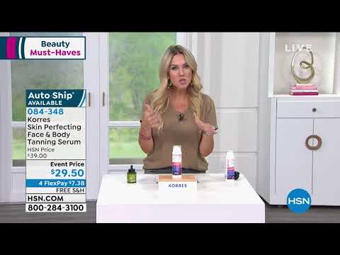 Korres Skin Perfecting Face Body Tanning Serum mit Gl...