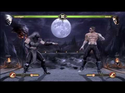 MK9 Online Sakr0n(Cage) vs necrologen(Smoke) 1/1/14 Part 1