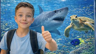  We Found GIANT Sea Creatures at the Aquarium!🐠 