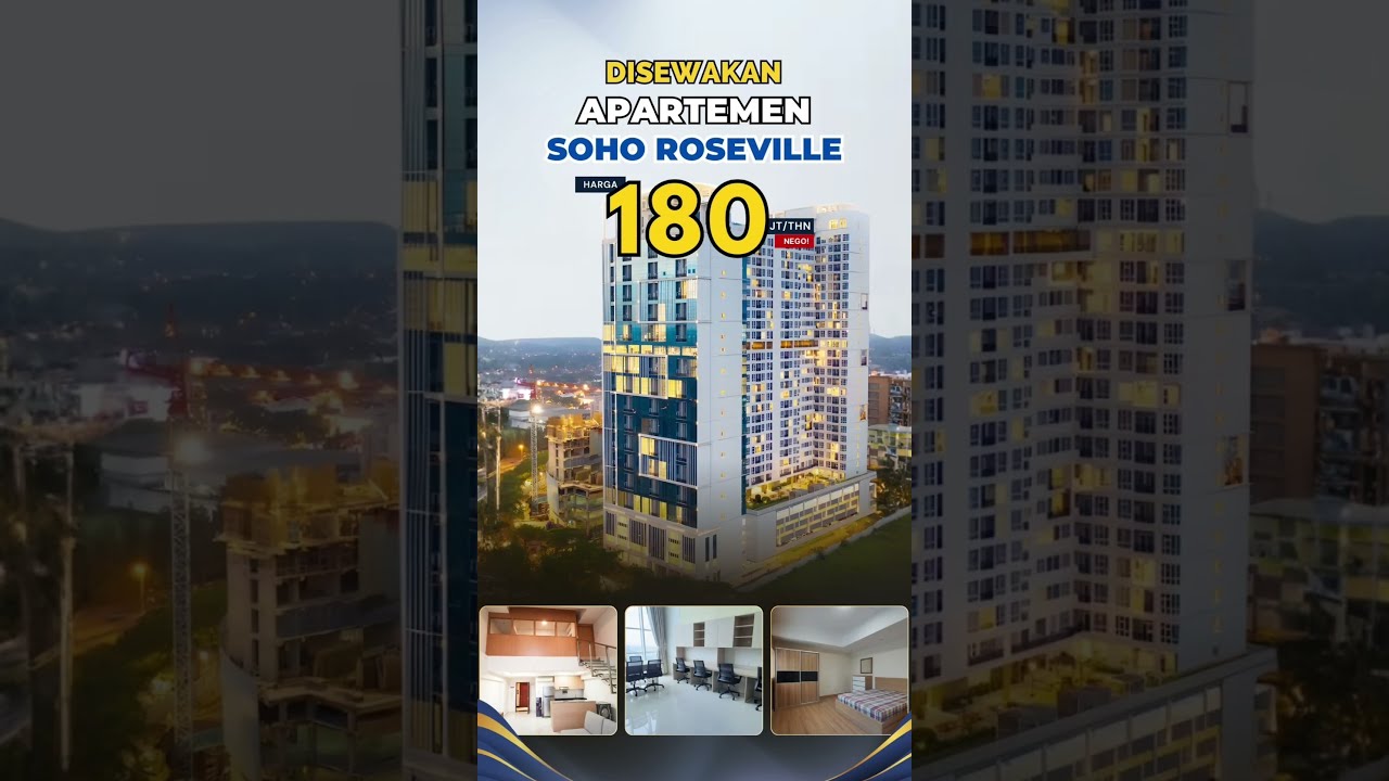 Disewakan Hunian & Kantor Dalam Satu Unit di Roseville Soho BSD City