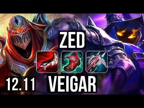 ZED vs VEIGAR (MID) | 9/1/5, 1.4M mastery, Legendary, 400+ games | NA Diamond | 12.11