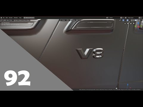 Blender 2.8 Car Modeling Tutorial - Part 92 (Lettered Pieces)