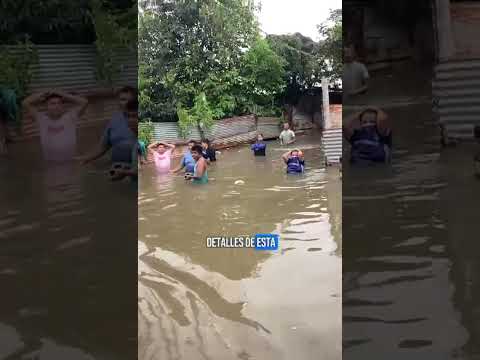 Varios sectores de Milagro bajo el agua