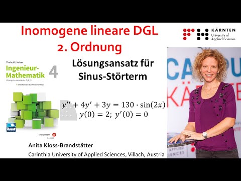 Inhomogene lineare Differentialgleichung 2. Ordnung – Lösungsansatz für Sinus- Störterm
