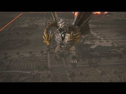 GODZILLA PS4 Mecha-King Ghidorah Defend Hard Walkthrough