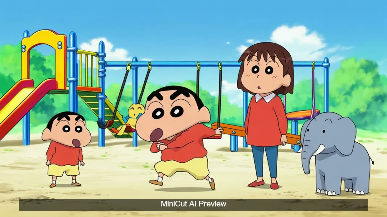 しんちゃんは、いつものように元気いっぱいの５歳児