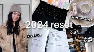 2024 RESET...but realistic / balance, vision board, new hobbies, to-do list ✨ VLOG