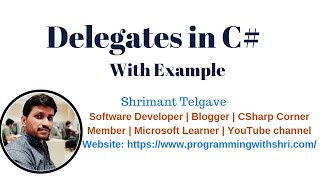 Delegate In C# In A Simple Way