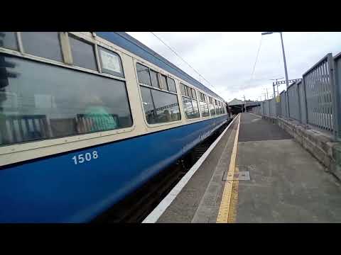 steam loco 131 reversing into Connolly station with its train from Maynooth