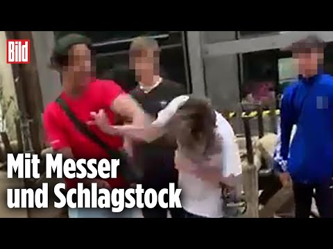 Schock-Video: Kinder bedrohen Kinder in der Fußgängerzone | Weinheim