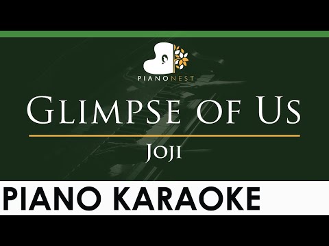 Joji - Glimpse of Us - LOWER Key (Piano Karaoke Instrumental)