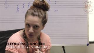 Eleonora Bianchini - Voice faculty Spring 2017