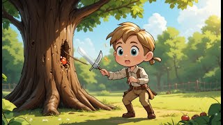🎩 George Washington & the Cherry Tree 🍒 | Kids Moral Story About Honesty & Telling the Truth