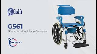 Golfi G561 Alüminyum Banyo Tuvalet Sandalyesi Tanıtımı | 24 İnç Tekerl