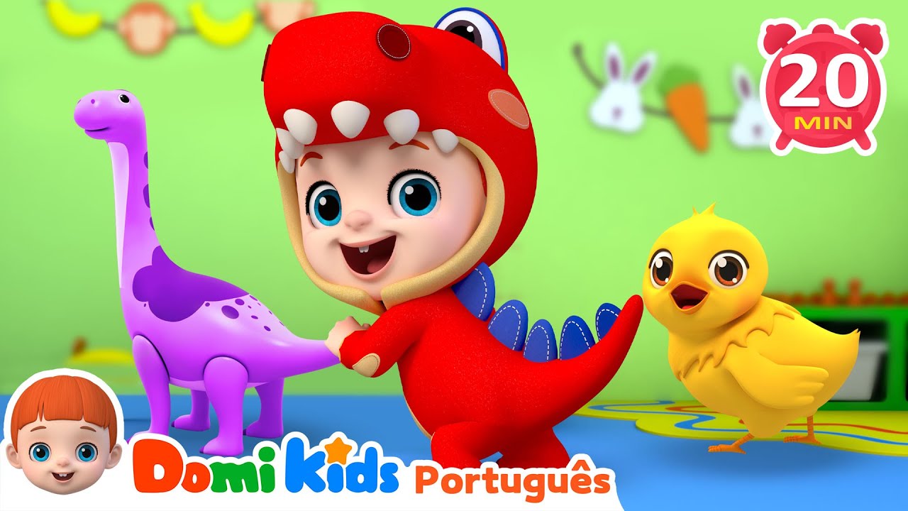 Canção do Dinossauro | Compilação de Canções Infantis em Português | Domi Kids