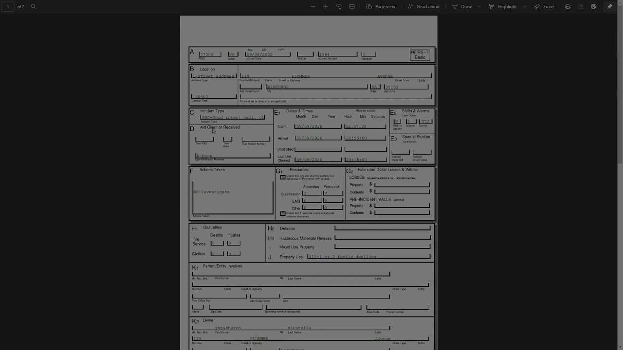 eNFIRS: Form-Based Incident Report (FBIR) utility