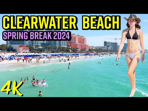 Clearwater Beach Florida Spring Break 2024 [FULL 1HR WALKING TOUR]