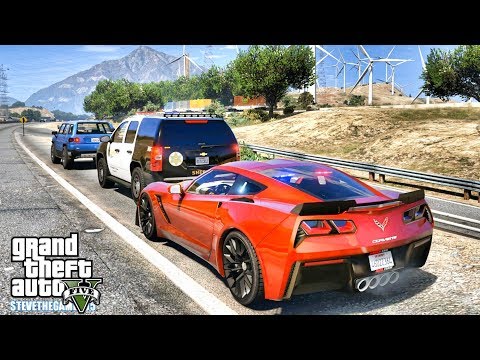 GTA 5 MODS LSPDFR 0.4 - CORVETTE HIGHWAY PATROL!!! (GTA 5 REAL LIFE PC MOD)