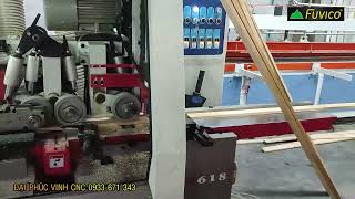 Vận hành sản xuất Máy Bào 4 mặt 6 trục WM-618 tại xưởng khách hàng