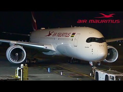 🇲🇺 Mauritius MRU - Paris CDG 🇫🇷 Air Mauritius Airbus A350 [FULL FLIGHT REPORT] night flight