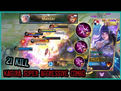KAGURA SUPER AGGRESSIVE COMBO🔥🤨- MANIAC Karna DIVINE GLAIVE | Top Global Kagura | MLBB