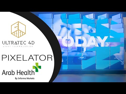 Pixelator Kinetic DNA Spiral Screen - Arab Health 2023