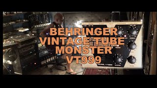 Video thumbnail for BEHRINGER VINTAGE TUBE MONSTER VT999 [sound check ]  Power chords & Heavy tone ! by Doc De Roeck