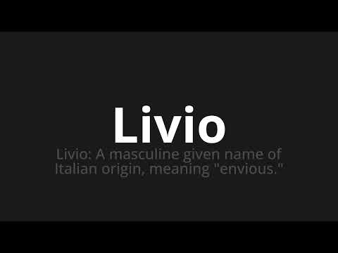 How to pronounce Livio