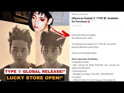 Taehyung’s TYPE 非 Is Out Worldwide — Lucky Store Just Opened!