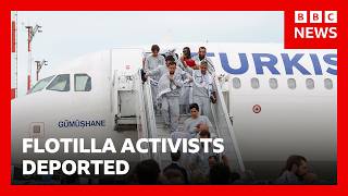 Gaza flotilla activists deported from Israel as backlash over treatment grows | BBC News