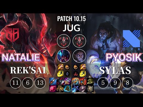SB Natalie Rek'Sai vs DRX Pyosik Sylas Jungle - KR Patch 10.15