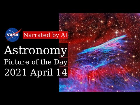 APOD: 2021-04-14 - The Pencil Nebula Supernova Shock Wave (Narrated by Salli)