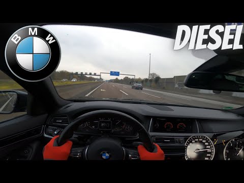 BMW 520D 190 HP F10 LCI TOP SPEED DRIVE ON GERMAN AUTOBAHN