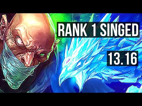 SINGED vs ANIVIA (MID) | Rank 1 Singed, Rank 10, 10/3/11, 300+ games | TR Challenger | 13.16