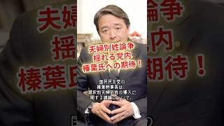 【国民民主】夫婦別姓議論！揺れる党内と榛葉幹事長の決断 #shorts #政治 #時事 #国民民主党