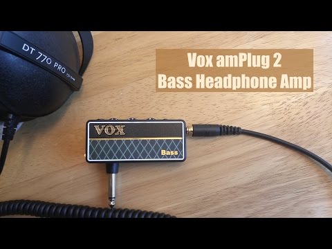 Vox amPlug 2 Bass Battery-Powered Bass Guitar Headphone Amplifier 2015 - 2019 - Black / Blue Diamond image 6