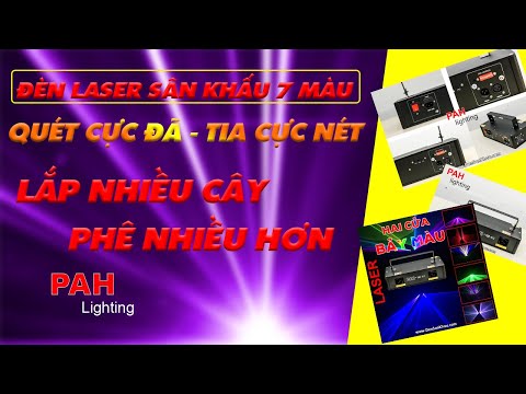 Đèn Laser 2 cửa 7 màu độc đáo cho phòng hát Karaoke