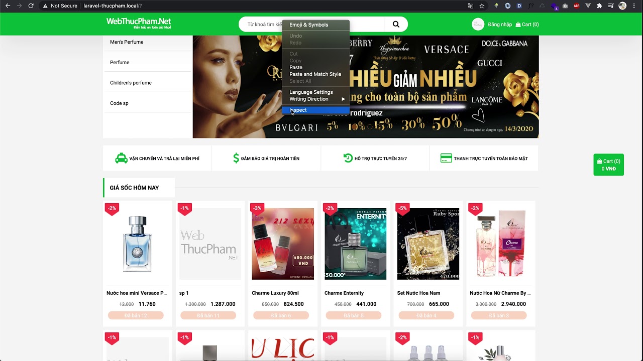 Đồ án tốt nghiệp - Support đồ án - Website bán thực phẩm - Seaerch