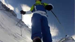 preview picture of video 'Eerste keer Gopro hero 2 in de sneeuw!'