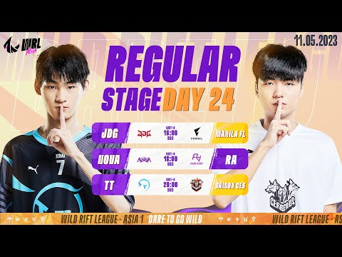 [EN] JDG vs FL | NOVA vs RA | TT vs CES - REGULAR STAGE DAY 24 WRL ASIA 2023 (BO3)