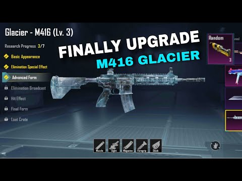 Finally🔥Upgrading My M416 Glacier | M416 Glacier Upgrade to lvl 3 | M416 Glacier Full Upgraded BGMI