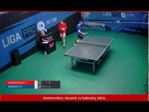 Alexandr Serebrennikov VS Nikita Sadovskiy  Table tennis Russia - Liga Pro 11/11/2021