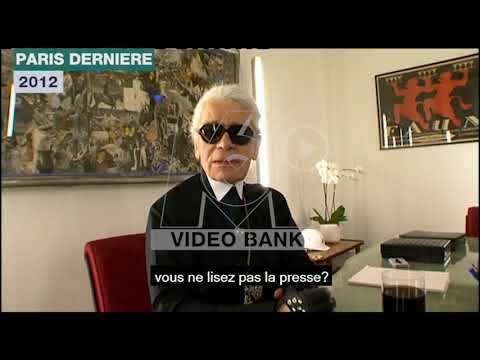 Extrait archives M6 Video Bank // Interview de Karl Lagerfeld (paris Dernière - 2012)