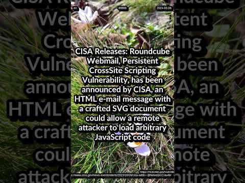 Roundcube Webmail, CrossSite Scripting Vulnerability crafted SVG allow a attacker to load code