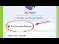 What is Recommended Actions in Google Account