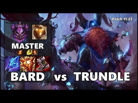 MASTER Support Gameplay - BARD vs TRUNDLE Patch 11.22