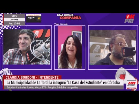 Claudia Bordoni Intendente La Tordilla inauguración de "La Casa del Estudiante" en Córdoba Capital.