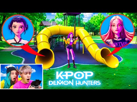 MY DRONE FILMED KPOP DEMON HUNTERS VS SLIDE EATER AT 3:00 AM!!!