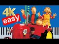 CBeebies Little Red Tractor Theme Song Slow Easy Medium Piano Tutorial 4K