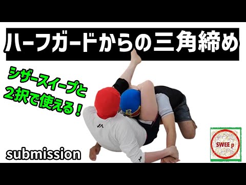 ハーフガードからの三角締め